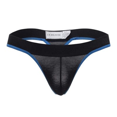 Doreanse 1012-BLK Borderline Thongs Color Black Size XL