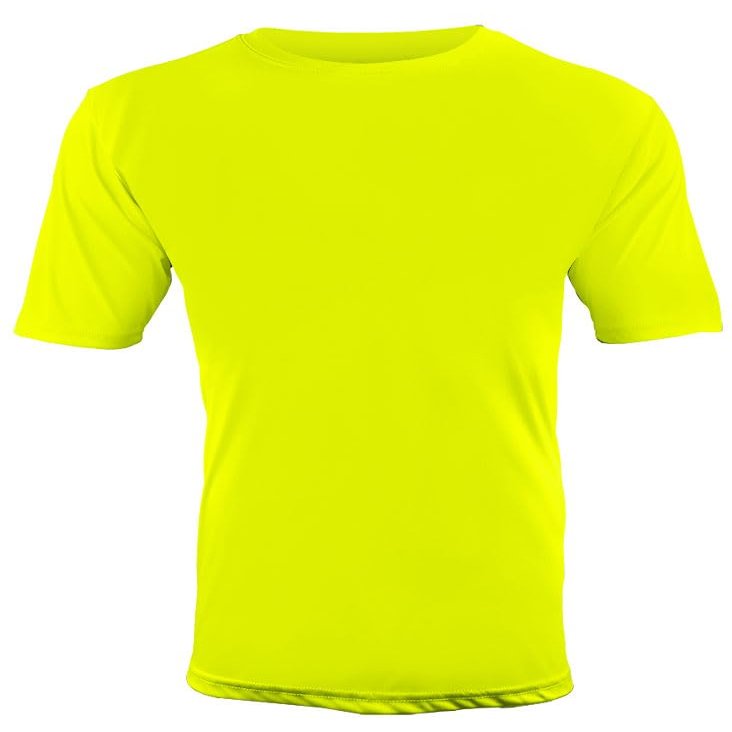 Epic Adult Cool Performance Dry-Fit Crew T-Shirt Jerseys Yellow M