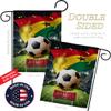 Ornament Collection World Cup Ghana Garden Flag Set Wall Holder Sports Soccer Game Goal Ball Football Entertainment Activity Physical House Decoration Banner Small Yard Gift Double-Sided, Made in USA view 3