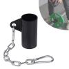 DYK&NX 50mm Steel Single Eyelet Landmine Attachment, Sleeve Portable Landmine Bar Attachment with Chain for Bent Over Row Exercise - Use with Cable Machine Attachment Hand view 1