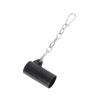 DYK&NX 50mm Steel Single Eyelet Landmine Attachment, Sleeve Portable Landmine Bar Attachment with Chain for Bent Over Row Exercise - Use with Cable Machine Attachment Hand view 2