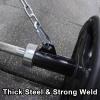 DYK&NX 50mm Steel Single Eyelet Landmine Attachment, Sleeve Portable Landmine Bar Attachment with Chain for Bent Over Row Exercise - Use with Cable Machine Attachment Hand view 3