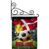 World Cup Denmark Garden Flag - Set Wall Holder Sports Soccer Game Goal Ball Football Entertainment Activity Physical - House Decoration Banner Small Yard Gift Double-Sided Made In USA 13 X 18.5 view 1