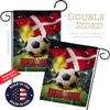 World Cup Denmark Garden Flag - Set Wall Holder Sports Soccer Game Goal Ball Football Entertainment Activity Physical - House Decoration Banner Small Yard Gift Double-Sided Made In USA 13 X 18.5 view 3