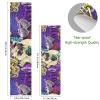 ALAZA Magic Mushrooms Skulls Skateboard Grip Tape Sheets 44"X 10" Graphic Longboard Griptape Bubble Free Anti-Slip Scooter Deck Sand Paper for Rollerboard view 4