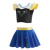 DYMCII Girls Anna Princess Swimwear Two-Piece Tankini Set Bathing Suits Outdoors Beach Surfing Water Park Summer Swimsuits 18-24M view 3