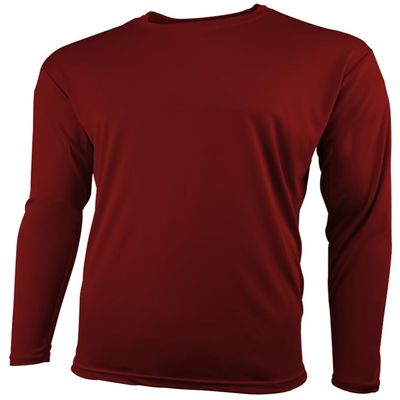 Epic Youth Cooling Performance Long Sleeve Crew T-Shirts (18- Colors Available) Red XL