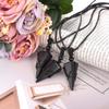 Top Plaza 5 Pcs Healing Crystal Necklaces Stone 6 Facet Pointed Pendant Necklaces Adjustable Natural Reiki Gemstone Necklace Quartz Jewelry for Women Men view 2