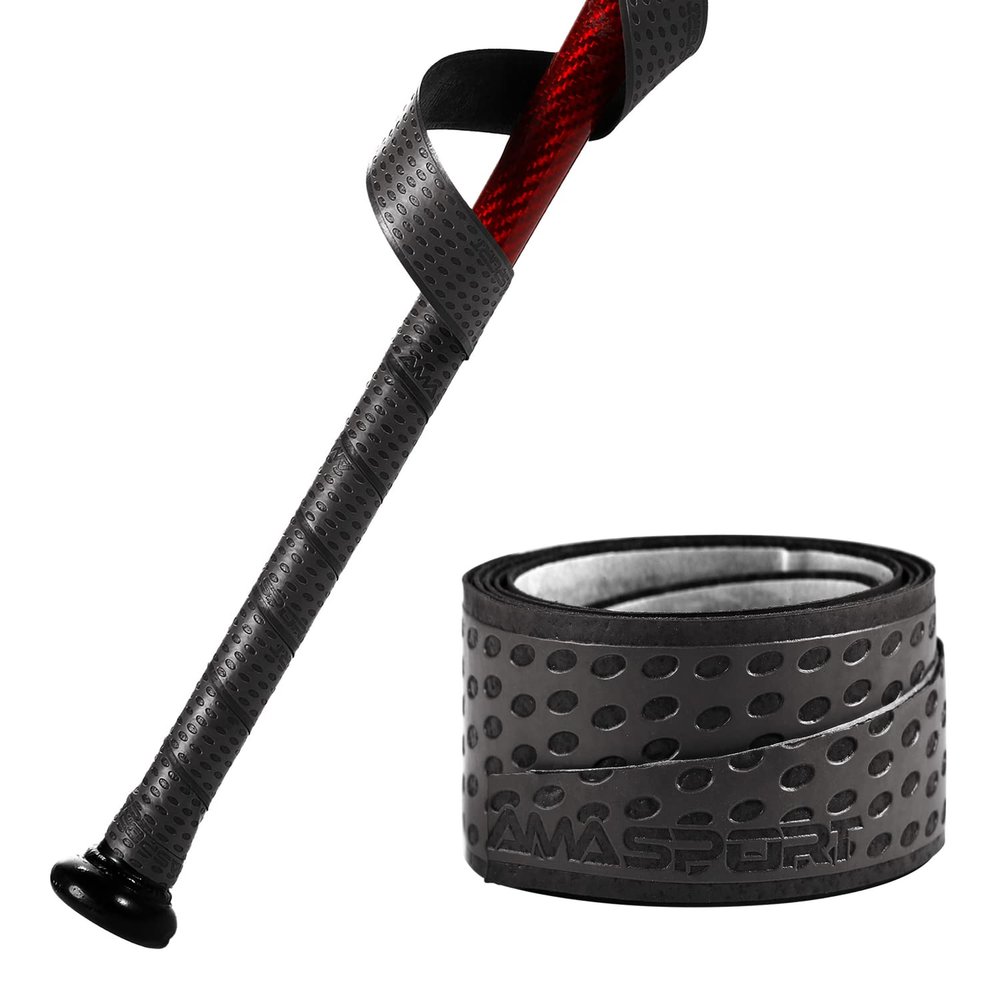 INSUM Baseball Bat Grip Tape Softball Bat Wrap Grip Tape 1.1mm (Black)