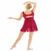 Sxiwei Womens Gymnastics Cutout Stretch Shapely Soft Leotard Asymmetric Xs Leotard Comfortable Red 3X-Large view 2