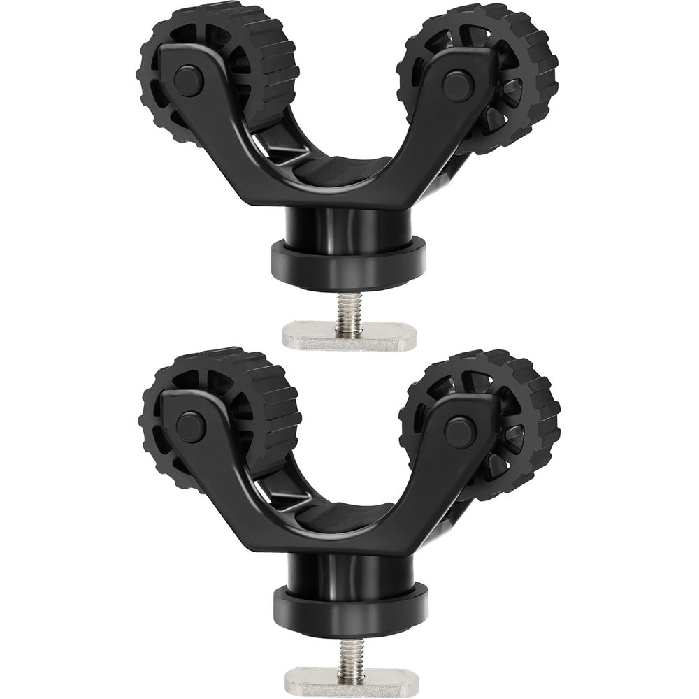 Atader Kayak Paddle Holder, Kayak Accessories Track Mount for Kayak Paddles, Kayak Fishing Accessories - Kayak Oar Holder Track Mount for Fast and Quiet Holding Standard Kayak Paddle, 2 Pack, Black