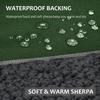 Tirrinia Large Waterproof Outdoor Blanket, Soft Warm Windproof Stadium Blanket with Sherpa Fleece and Foldable for Outdoor Sport, Baseball, Football, Beach, Concerts, Car,59" x 79" view 2