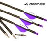 12pc ID 6.2mm .244" Custom Length 22-30 Inch Carbon Arrows Spine 350 400 500 600 Target Practice & Hunting Arrow Rotatable Nock for Recurve Bow Compound Bow Adult Youth Shooting Purple view 3