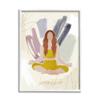 Stupell Industries Abstract Person Meditating Yoga Breathe Text Botanicals, Design by Victoria Barnes view 1