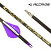 ACCMOS 600 Spine 26 Inch Carbon Arrows, 12 Pack, Purple, Target Practice & Hunting, Cylindrical Shape, Plastic Nocks view 2