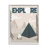 Stupell Industries Explore Camping Nighttime Tent Campfire Woodland,Design by Daphne Polselli view 1