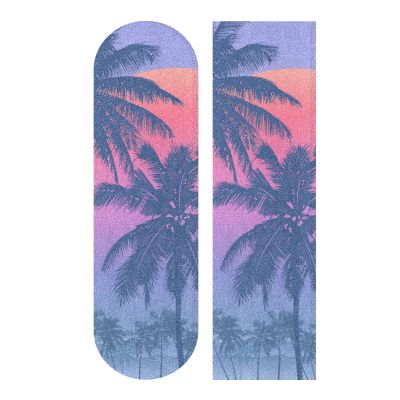ALAZA Tropical Sunrise Palm Trees Skateboard Grip Tape Sheets 44"X 10" Graphic Longboard Griptape Bubble Free Anti-Slip Scooter Deck Sand Paper for Rollerboard