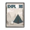 Stupell Industries Explore Camping Nighttime Tent Campfire Woodland,Design by Daphne Polselli view 1
