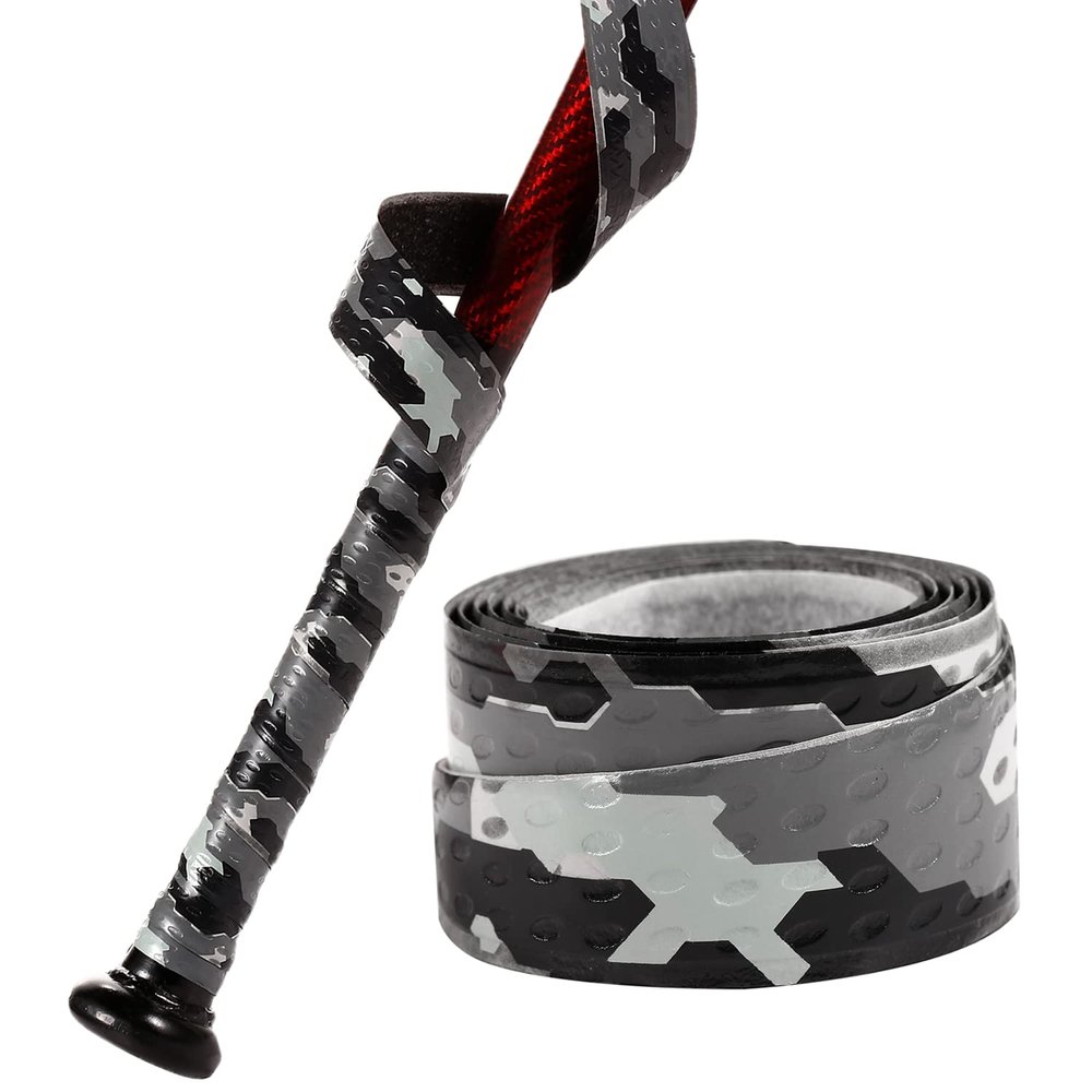 INSUM Baseball Bat Grip Tape Softball Bat Wrap Grip Tape 1.1mm (Black CAMO)