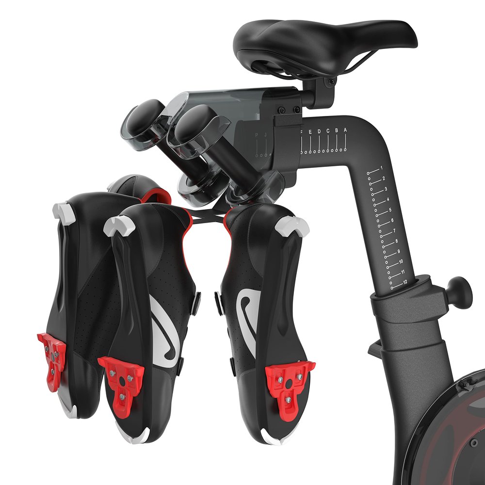 Shoe Hanger ONLY Compatible with Peloton Bike Plus with Plastic Weight Rack, Mental Shoes Holder ONLY for PL-02, Does NOT Fit Original Bike, Accessories for Holding 2 Pairs