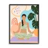 Stupell Industries Modern Botanical Yoga Exercise Person Meditation, Design by Annie Warren view 1