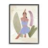 Stupell Industries Balance Text Yoga Fitness Person Botanical Brushstrokes,Design by Victoria Barnes view 1