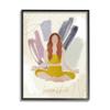 Stupell Industries Abstract Person Meditating Yoga Breathe Text Botanicals, Design by Victoria Barnes view 1