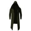 ZYXTIM Men's Casual Long Hooded Draped Cardigan Long Sleeve Shawl Ruffle Open Front Lightweight Cape Cloak Overcoat view 3