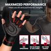 MhIL Workout Gloves for Men  Comfortable Gym Gloves for Men with Enhanced Grip for Safety and Hand Protection  Weight Lifting Protection with Wrist Wraps Support for Performance Boost and Style view 3