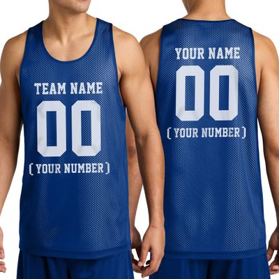 Personalize Your Own Team Basketball Jersey with Your Custom Name and Number Adult Sports Tee True Royal