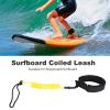 Coiled for Leash, Paddle Leash, Stand Up Paddle Board Coiled Spring Leg Foot Rope Surfing Leash for Surfboard (Yellow), Paddle Leash, Coiled for Leash, Stand Up Paddle BoLeg Leash Board Coiled Fo view 2