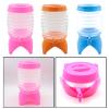 Collapsible Water Container Outdoor Camping Hiking Fishing Water Bucket Travel Folding Telescopic Water Storage Tank with Spigot,Pink,5.5Liter view 3