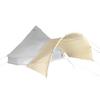 UNISTRENGH Bell Tent Awning Canopy Outdoor Tent Sunshade Tarp for Camping Hiking Beach Travel Party Beige 3M/4M/5M/6M Tent Accessory (Round Awning for 4M/5M/6M) view 1