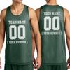 Personalize Your Own Team Basketball Jersey with Your Custom Name and Number Adult Sports Tee Forest Green view 1