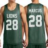 Personalize Your Own Team Basketball Jersey with Your Custom Name and Number Adult Sports Tee Forest Green view 2