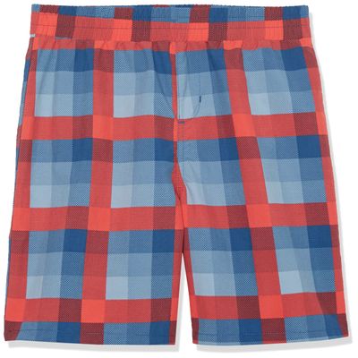 Columbia Youth Boys Super Backcast Short, Collegiate Navy Mid Gingham, X-Large