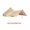 UNISTRENGH Bell Tent Awning Canopy Outdoor Tent Sunshade Tarp for Camping Hiking Beach Travel Party Beige 3M/4M/5M/6M Tent Accessory (Rectangle Sunshade tarp for 3M/4M/5M/6M) view 2