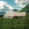 UNISTRENGH Bell Tent Awning Canopy Outdoor Tent Sunshade Tarp for Camping Hiking Beach Travel Party Beige 3M/4M/5M/6M Tent Accessory (Rectangle Sunshade tarp for 3M/4M/5M/6M) view 3