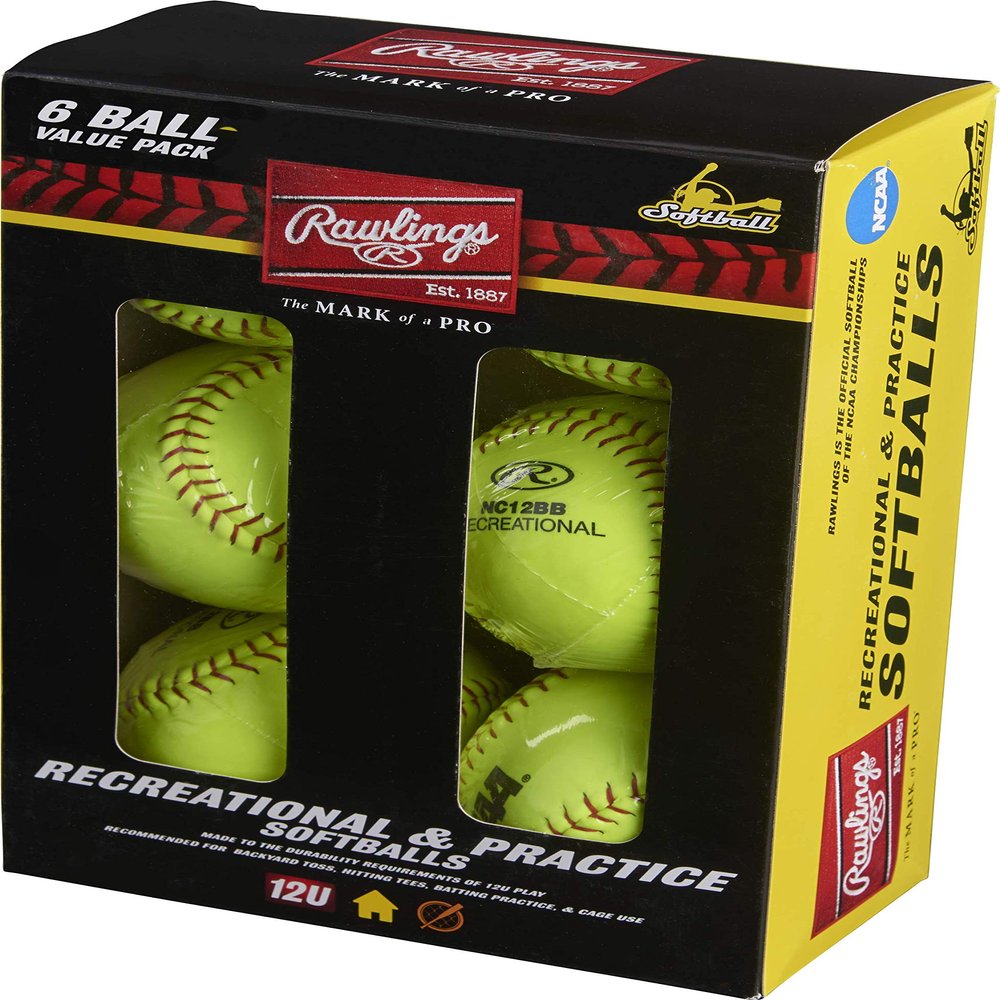 Rawlings | NCAA Recreational Fastpitch Softballs | 11" & 12" Options | 6 & 12 Count Options