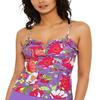 Hula Honey Swim Small Junior Floral Smoked Bikinit Top Purple S view 1