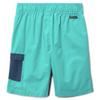 Columbia Youth Boys Washed Out Cargo Short, Bright Aqua/Dark Mountain, Large view 2