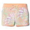 Columbia Youth Girls Sandy Shores Boardshort, Peach Dye Palms Tonal/Peach, X-Large