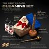 Sword Katana Knife Cleaning Kit - Maintenance Set with 2 Choji Oil - Large Microfiber - Japanese Wooden Stoarge Box - Uchiko Ball - Hammer - 4 Mekugi - Care for Samurai Katanas Swords - Storage Cases view 2