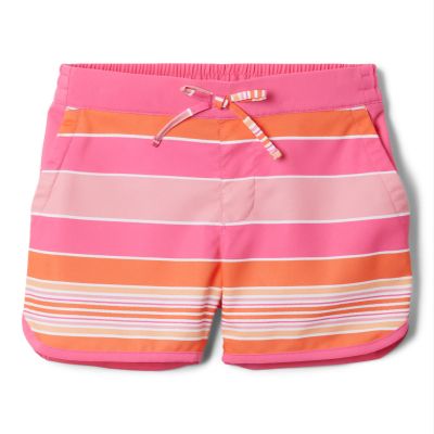 Columbia Toddler Girls Sandy Shores Boardshort, Wild Geranium Danby Stripe/Wld Grnm, 2T