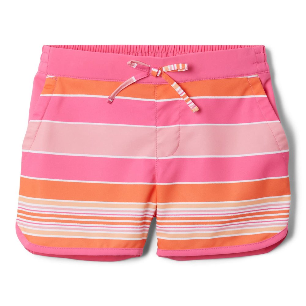 Columbia Toddler Girls Sandy Shores Boardshort, Wild Geranium Danby Stripe/Wld Grnm, 2T