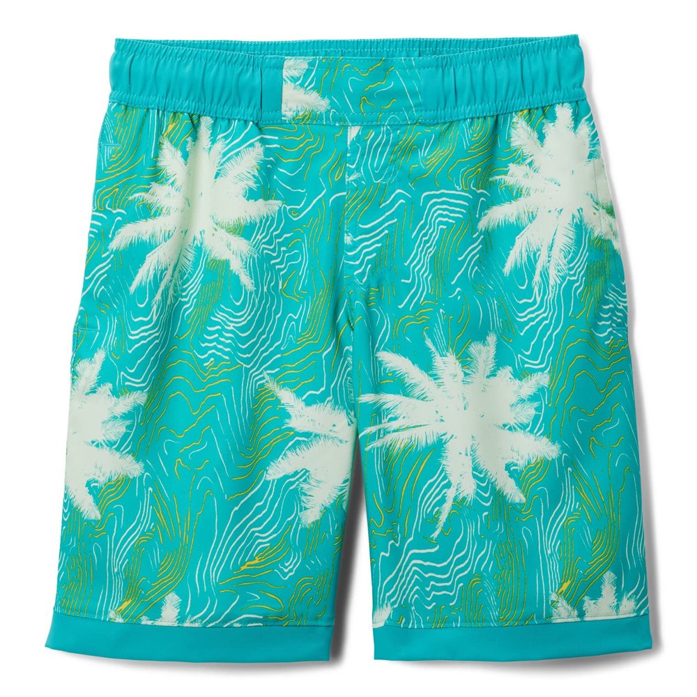 Columbia Toddler Boys Sandy Shores Boardshort, Bright Aqua Topo Palms/Bright Aqua, 2T