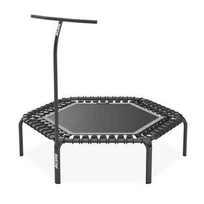 Acon FIT 55in Fitness Trampoline Hexagon with Handlebar, Black