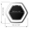 Acon FIT 55in Fitness Trampoline Hexagon with Handlebar, Black view 4