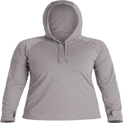 NRS Women's Silkweight Hoodie-Sharkskin-L