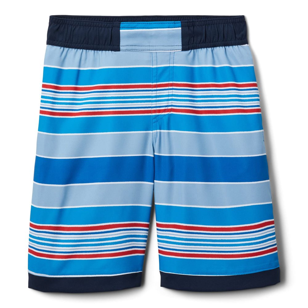 Columbia Boy's Sandy Shores Boardshorts (Little Kids/Big Kids) Bright Indigo Danby Stripe/Collegiate Navy XS (6/6X-6/7 Little Kid)